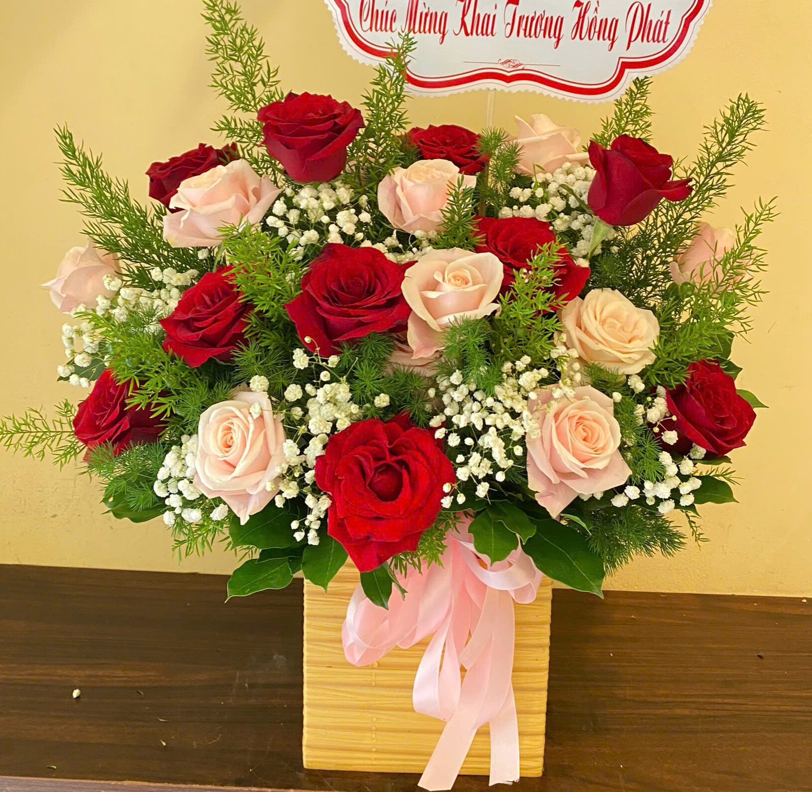 Hộp Hoa Lời Chúc An Nhiên Hộp Hoa Lời Chúc An Nhiên